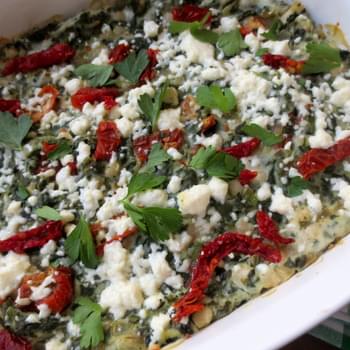 Red & Green Lasagna With Kale and Sun Dried Tomatoes