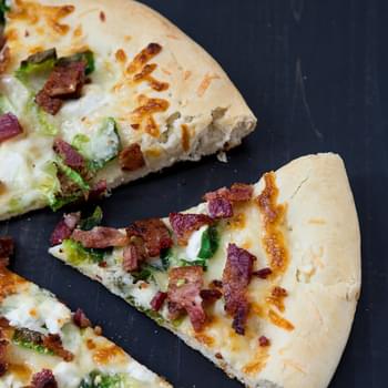 Goat Cheese, Bacon And Brussels Sprout Pizza