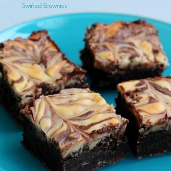 Almond Cheesecake Swirled Brownies