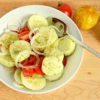 Garden Cucumber and Tomato Salad