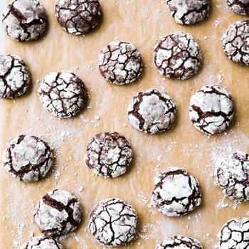 Double-Chocolate Crinkle Cookies
