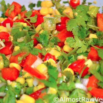 Corn Cilantro Red Pepper Salad