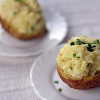 Sour Cream and Chives Twice Baked Potatoes