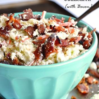 Blue Cheese Coleslaw {with bacon}