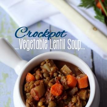 Easy Crockpot Vegetable Lentil Soup