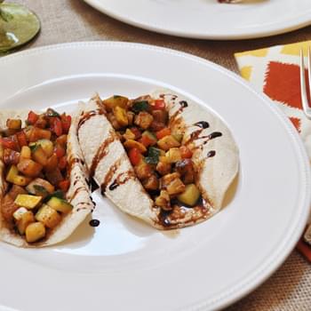 Veggie Tacos with Balsamic Glaze - Vegan
