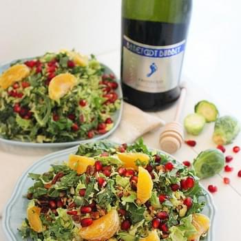 Brussels Sprout Winter Salad with Lemon Champagne Vinaigrette
