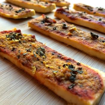 Vegan Tofu Pizza Sticks (Gluten-Free!)