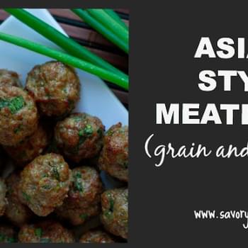 Asian-style Meatballs with Cilantro and Green Onion