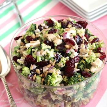 Chopped Broccoli Salad with Cherries and Feta