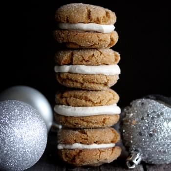 Ginger Cookie Sandwiches with Christmas Ale Buttercream