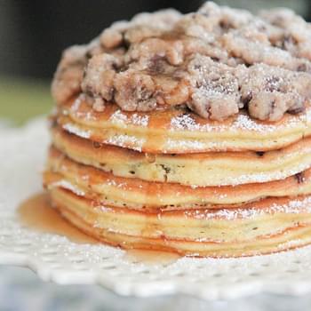 Chocolate Chip Pan “Cakes” with Cookie Dough Crumble