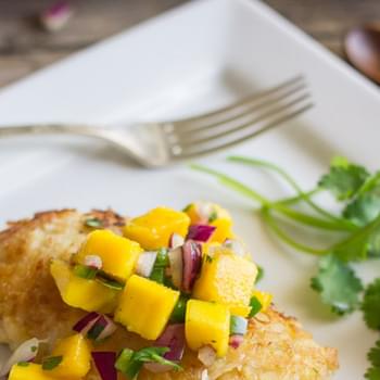 Coconut Crusted Chicken With Mango Salsa