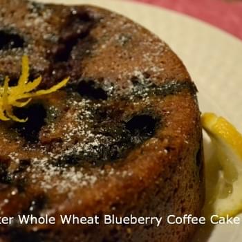 Slow Cooker Whole Wheat Blueberry Coffee Cake