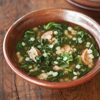 Pastina and Kale Soup with Andouille