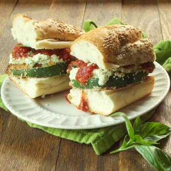 Panko Crusted Zucchini Lasagna Sandwiches