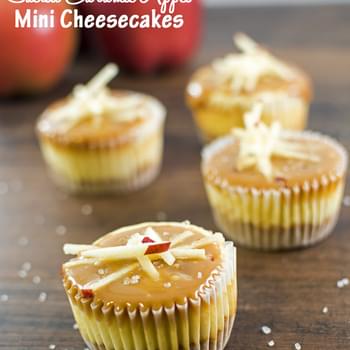 Salted Caramel Apple Mini Cheesecakes