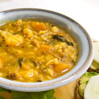 Crockpot Mung Bean Veggie Rice Soup
