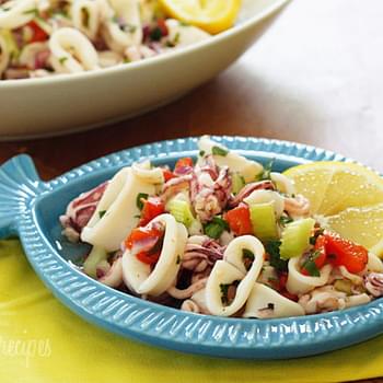 Chilled Calamari Salad with Lemon and Parsley
