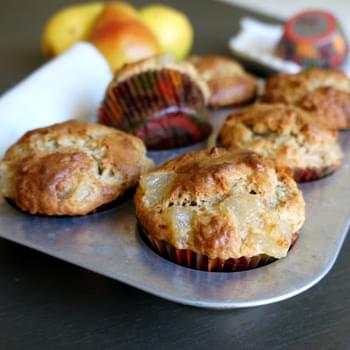 Browned Butter Pear Muffins