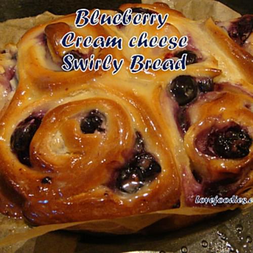 Blueberry Cream Cheese Swirly Bread Recipe