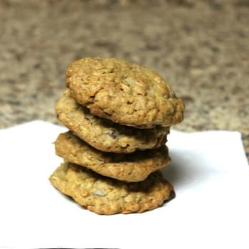 Oatmeal Coconut Cherry Chip Nut Cookies