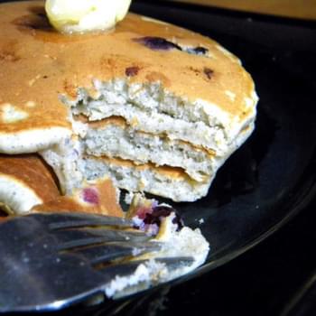 Blueberry Blue Cornmeal Pancakes