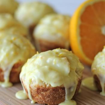 Orange Sour Cream Muffins with Zesty Orange Glaze