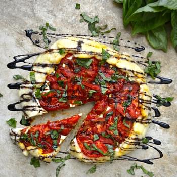 Caprese Galette with Balsamic Vinegar Reduction