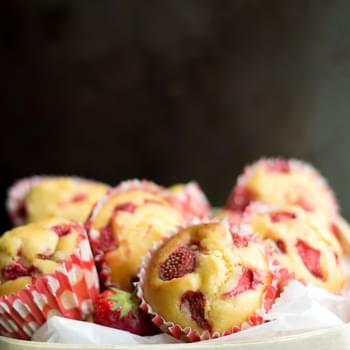 Strawberry Honey Cornbread Muffins