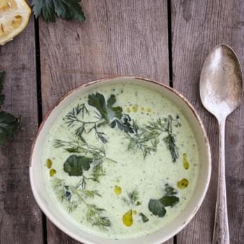 Chilled Cucumber Soup With Farm Fresh Herbs