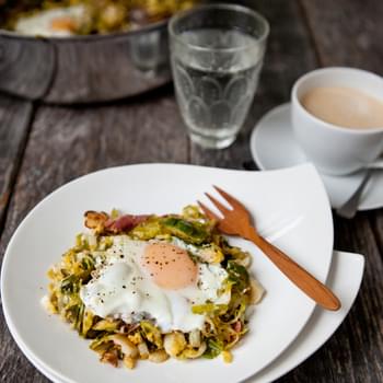 Brussels Sprouts Hash with Eggs