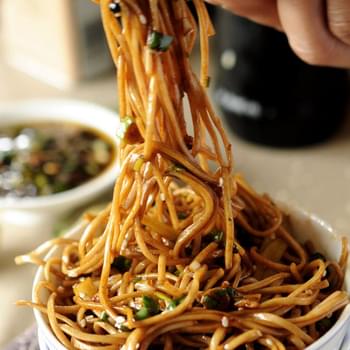 Soba Noodles with Sweet Ginger Scallion Sauce