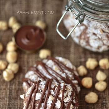 Hazelnut Crinkle Cookies