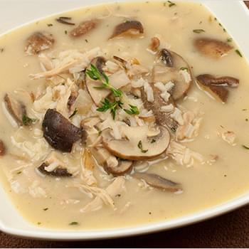 Turkey, Rice and Mushroom Soup