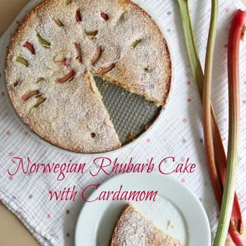 Norwegian Rhubarb Cake with Cardamom