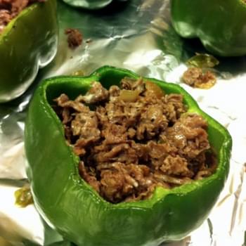Philly Cheesesteak Stuffed Peppers (No Rice!)