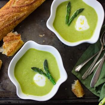 Asparagus, Leek and Green Garlic Soup