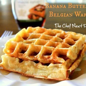 Banana Buttermilk Belgian Waffles