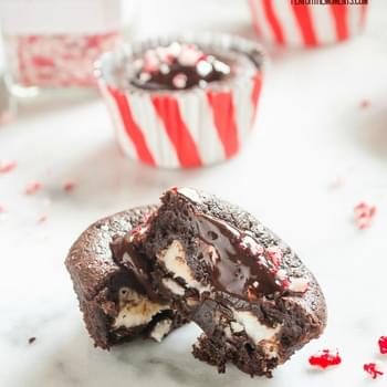 Peppermint Patty Brownie Cupcakes