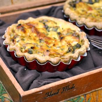 Sun-Dried Tomato and Spinach Quiche with Olive Oil Crust