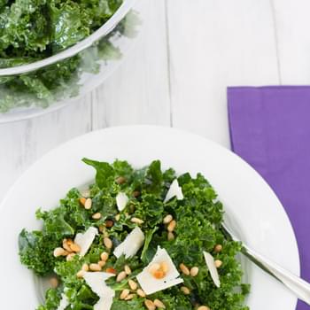 Lemon-Parmesan Kale Salad with Pine Nuts