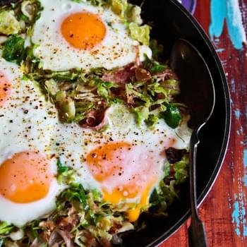Brussels Sprouts, Potato and Bacon Hash