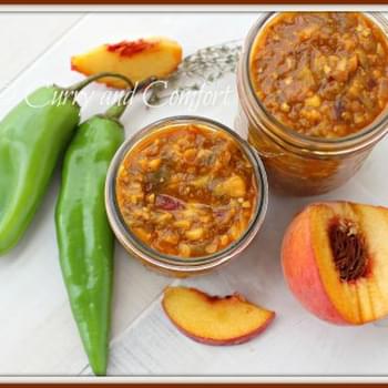 Peach and Roasted Hatch Chile Chutney