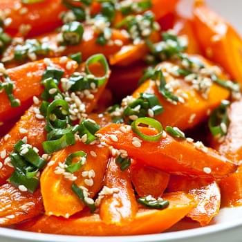 Roasted Carrots with Sesame Ponzu Vinaigrette