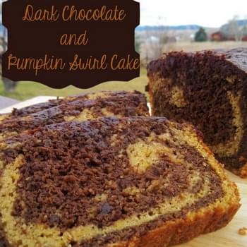 Dark Chocolate and Pumpkin Swirl Cake