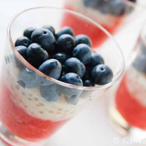 Strawberry-Blueberry Tapioca Parfaits