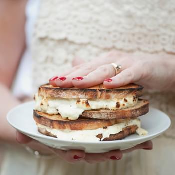 Grilled Ricotta and Chive Sandwiches
