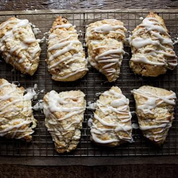 Apricot and Ginger Scones with Ginger Glaze