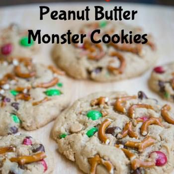 Holiday Peanut Butter Monster Cookies